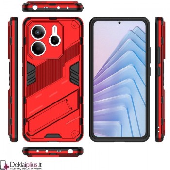 Šarvuotas dėklas su kojele --raudonas (Xiaomi Redmi Note 14 5G) Šarvuotas dėklas su kojele --raudonas (Xiaomi Redmi Note 14 5G)